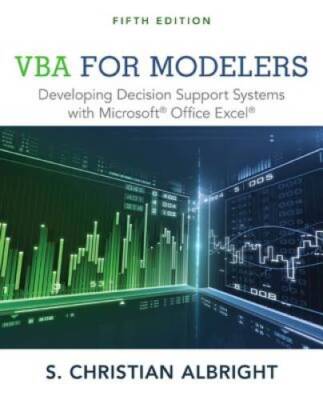 VBA for Modelers: Developing Decision Support Systems with Microsof - ACCEPTABLE