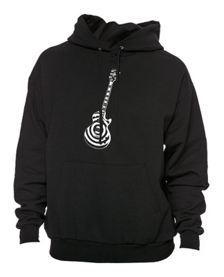 ZAKK's BULLSEYE GUITAR wylde ozzy bls metal society frontman 50/50 BLACK HOODIE