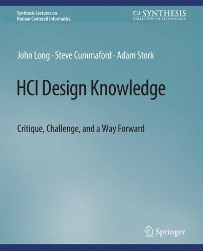 Synthesis Lectures on Human-Centered Informatics Ser.: HCI Design ...