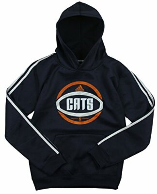 Adidas NBA Youth Charlotte Bobcats 3-полосный пуловер с капюшоном, темно-синий