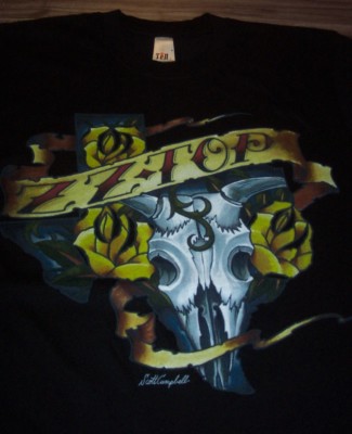 ZZ TOP ELDORADO That Little Ol' Band From Texas T-Shirt Scott Campbell SMALL NEW