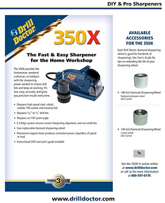 Drill Doctor DD350X Drill Bit Sharpener