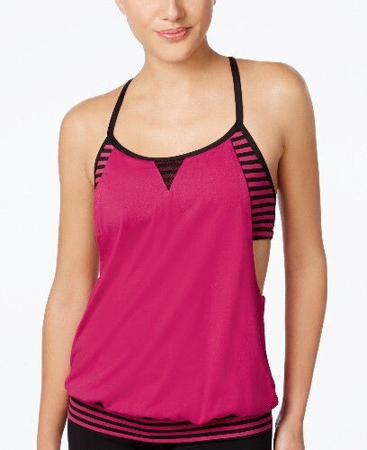 NIKE Laser Stripe Layered Tankini Top Sz. S