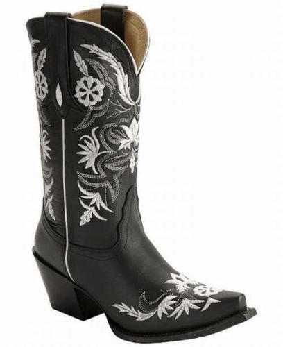 Women's Floral Leather Boots
