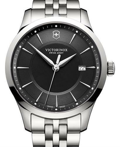 Pre-owned Victorinox Brand  Men's Alliance Swiss Army Silver Tone Band Watch 241801