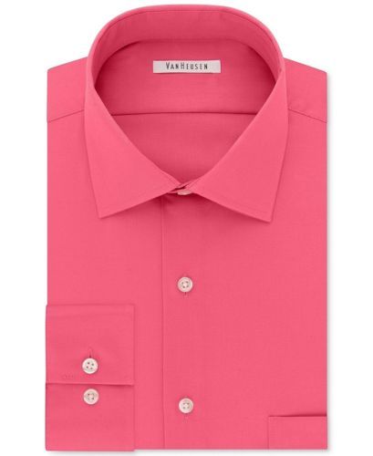 VAN HEUSEN - MEN - SHIRT - RED SIZE SMALL (14-14 1/2) (TW