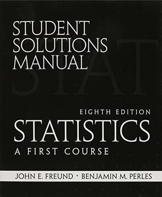 student Solutions Manual for Statistics: A First Course - Paperback - VERY GOOD