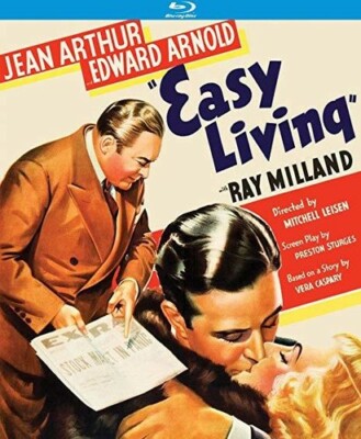 Easy Living (Blu-ray, 1937, Like New, Jean Arthur, Edward Arnold, Ray Milland)