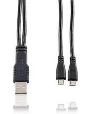 Enercell male USB to Male Micro USB Splitter