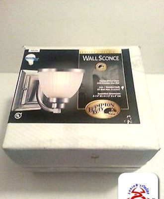 Hampton Bay 1-Light Brushed steel finish Wall Sconce 133-224