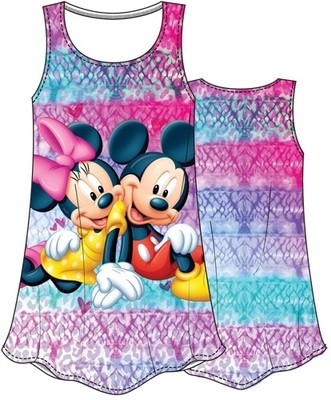 Girls Disney Mickey amp Minnie Mouse Dress Sublimated Tie Dye Tank Top Dresses