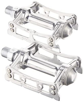 MKS (Mikashima) Pedal SYLVAN Track Silver Treads 80 x 61mm Left and Right