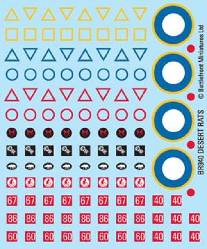 Наклейки «Крысы пустыни» Британский период середины войны Северная Африка Пламя войны