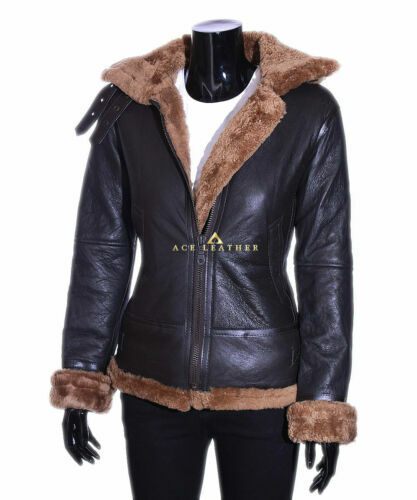 Flight Jacket MA2 Army Security CWU Flying Air Force Fur Collar Padded Bomber eB
