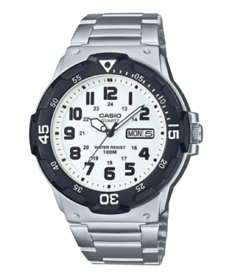 Casio MRW200HD-7BV, Аналоговые часы, браслет, день/дата, длина 100 метров