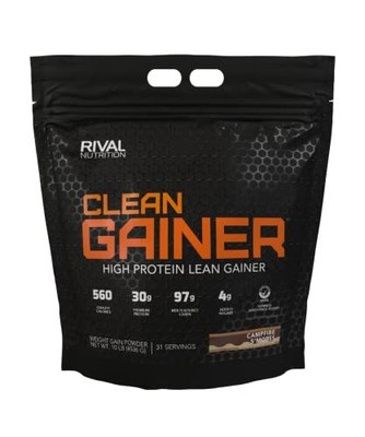 Rivalus Clean Gainer, S'Mores, 10 Pound 60 Servings (Pack of 1) Campfire S'Mores