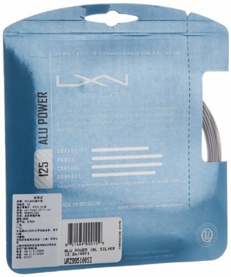 Wilson Unisex-adult Big Banger Alu Power 125 Luxilon Tennis String Set, Silver, 