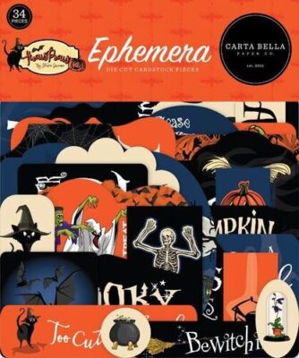 CARTA BELLA ''HOCUS POCUS'' EPHEMERA 34 PCS. HALLOWEEN  SCRAPJACK'S PLACE