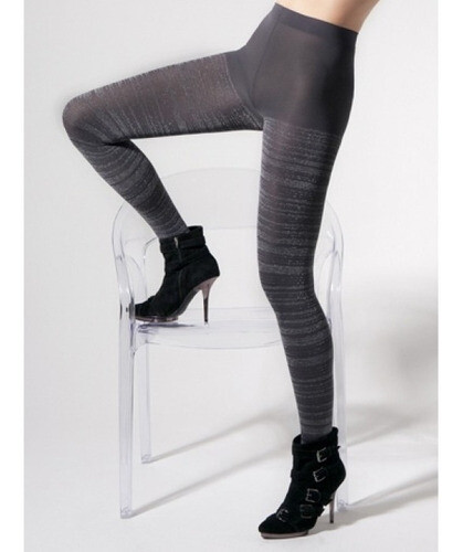 Collant Fantaisie 80 Den Marque Trifil Taille Unique Ou 36/42 Mod Lurex Gris