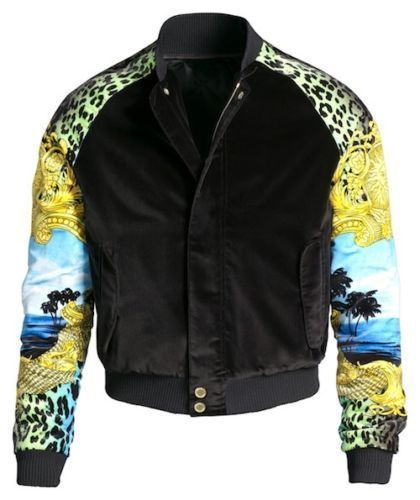 ジャケット・アウター ZAYN X VERSUS (Versus Versace) Versace Zayn Malik X Versus Capsule College Bomber Jacket
