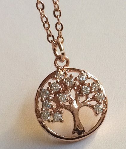 Flowers & Plants Rose Gold Plated Fashion Necklaces & Pendants