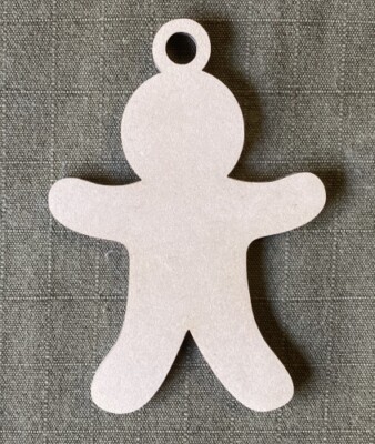 Craft Ornament Wooden Christmas Gingerbread Man 100mm 5 Pack with Free Shipping