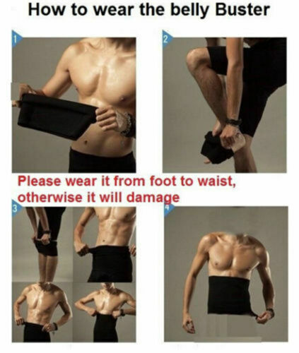 Men Tummy Tuck Belt Abdomen Girdle Slimming Waist Trainer Fat Burner Body Shaper