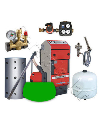 ATMOS P21 Pelletkessel Pelletheizung im SET 800l Speicher  BAFA FÖRDERFÄHIG