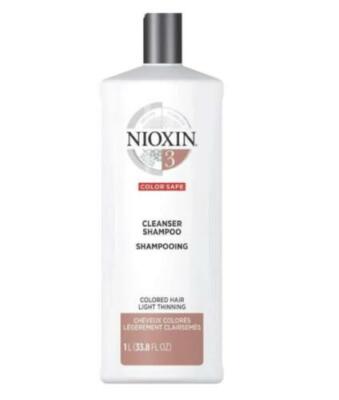 Nioxin System 3 Color Safe Cleanser Shampoo 33.8 oz Brand New