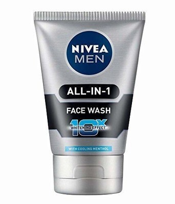 NIVEA Men Face Wash, 50G All-In-One Face Wash Refresh Skin