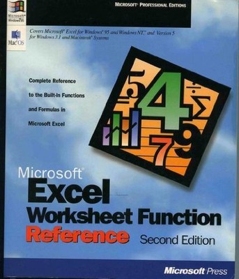 MICROSOFT EXCEL WORKSHEET FUNCTION REFERENCE: MICROSOFT By Microsoft Press VG