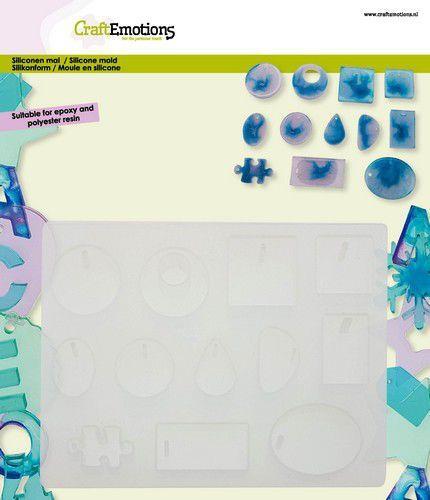 CraftEmotions Silikonform Anhänger 2 15x11cm