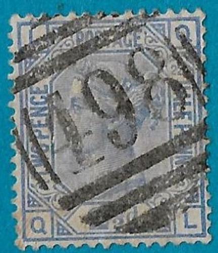 Lightly Hinged Numeral Cancellation British Stamps