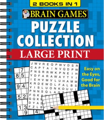 Brain GamesÂ  Puzzle Challenge - Large Print - Spiral-bound - ACCEPTABLE