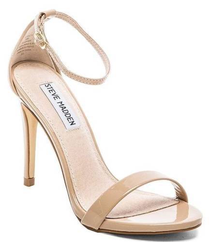 Steve Madden Stecy Blush patent Leather Ankle Strap Heels Sz