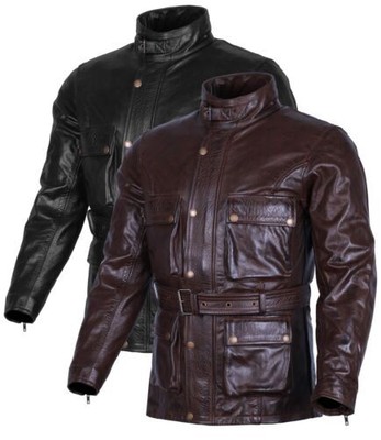 Australian Biker Gang Rindsleder Motorrad Lang Jacke Mantel