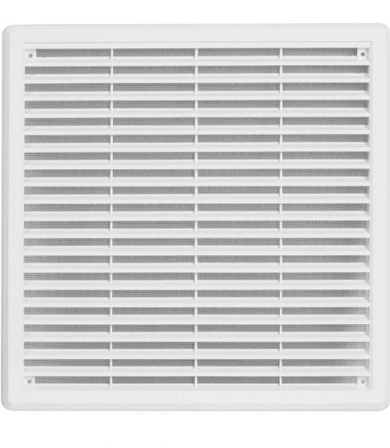 Grilles De Ventilation 250x250mm Reprise En Asa Plastique Avec Insectes Blanc