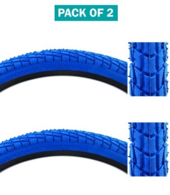 Pack of 2 Sunlite Freestyle Kontact 20x1.95 Clincher Wire 65 Bu/Blue Reflective