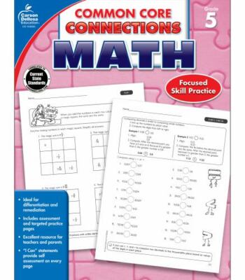 Carson-Dellosa Common Core Connections Math Workbook, Grade 5, Ages 10 - 11,...