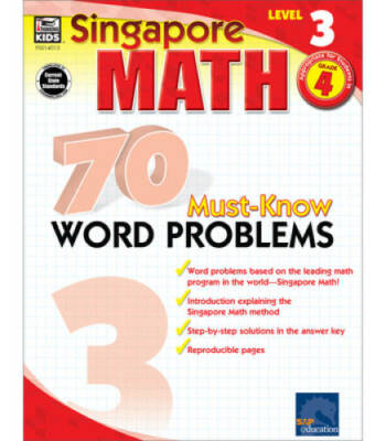 70 Must-Know Word Problems, Grade 4 (Singapore Math) - Paperback - GOOD