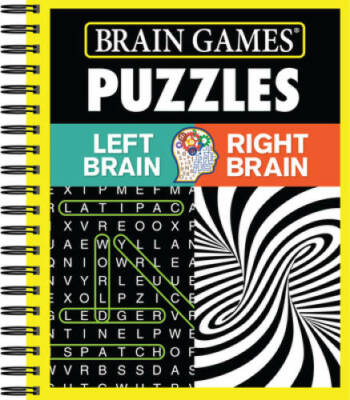 Brain GamesÂ  Puzzles - Left Brain Right Brain - Spiral-bound - GOOD