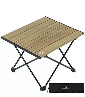 Ultralight Compact Camping Alu. Folding Table With Carry Bag Two Size nature S