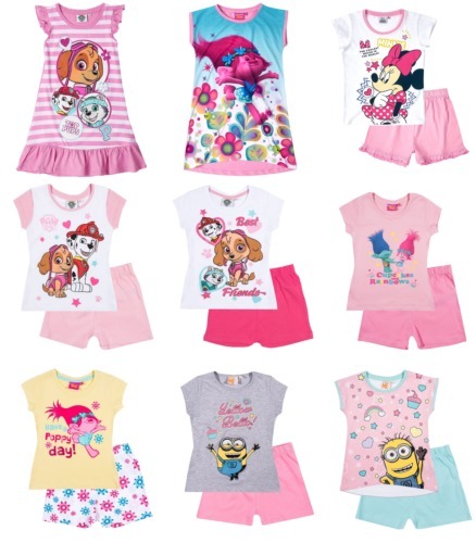 Camicia da notte da bambina dai 2 ai 16 anni 100% Cotone