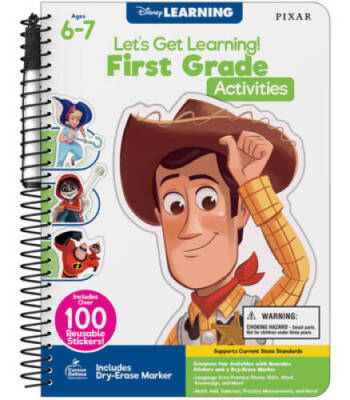 Disney Learning Lets Get Learning First Grade Activity Book, Dry Eras - GOOD