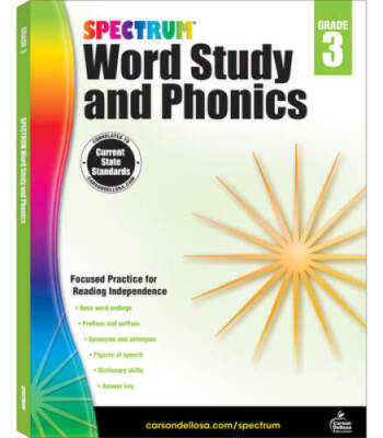 Spectrum Word Study and Phonics, Grade 3 - Paperback By Spectrum - VERY GOOD