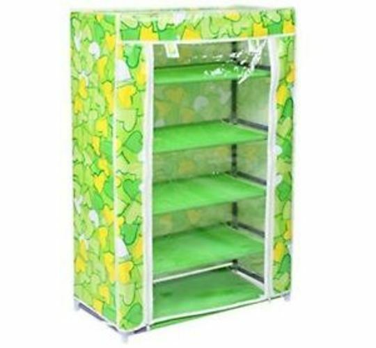 Armadio Scarpiera Tessuto Porta Scarpe Stivali Acciaio Smontabile 5 Ripiani dfh