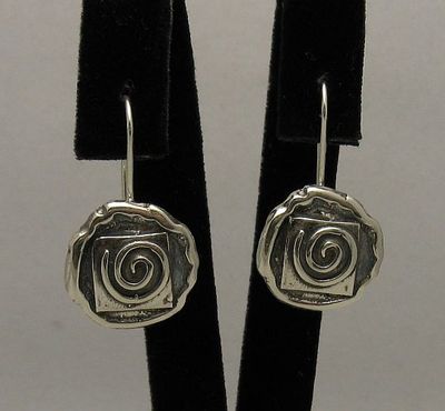 Stylish Sterling Silver Earrings Stamped Solid 925 Spiral Handmade New Empress