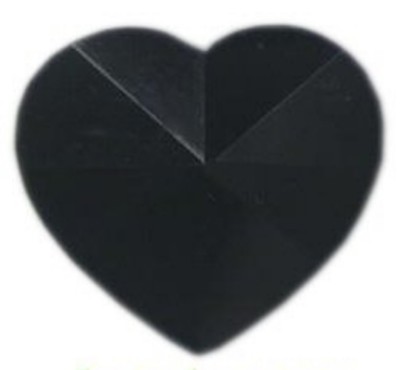 BLACK ONYX 18 MM HEART CUT FANCY TOP CABOCHON 2 PIECE SET ALL NATURAL