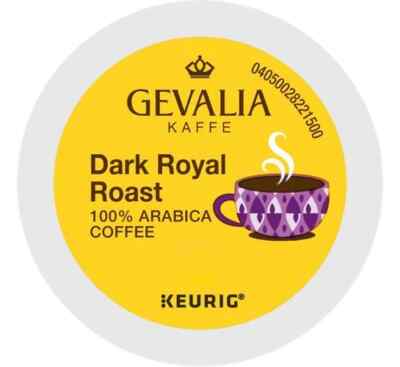 96/PACK GEVALIA DARK ROYAL ROAST KOSHER K CUP PODS BULK PACK