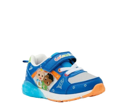 Cocomelon Toddler Boys SIZE 6 Light Up Athletic Sneaker  color BLUE NWT